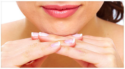 Foto vom Mund einer Frau